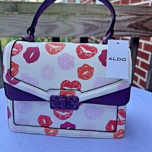 NWT Aldo Colorful Lip Purse Handbag Crossbody